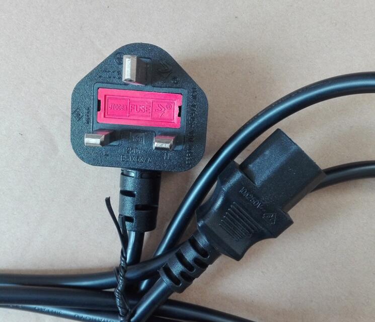 Euro Schuko Plug 3 Round Pin to IEC320 C13 AC Power Cord 1.8m