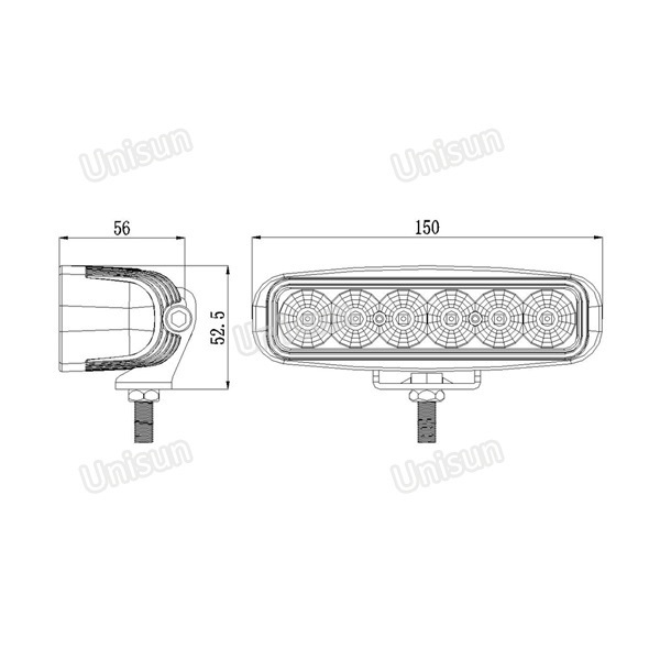 9-32V 6inch 18W Mini LED Auto Work Light Bar