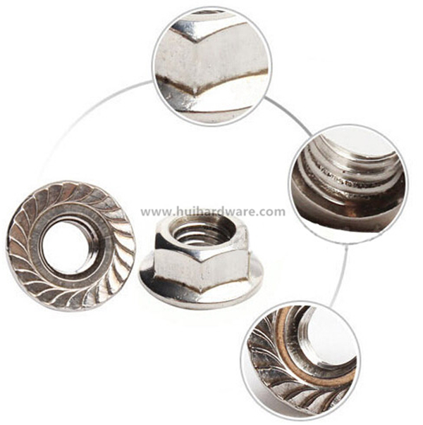 DIN 6923 Stainless Steel 304 A2-70 Hexagon Flange Nut