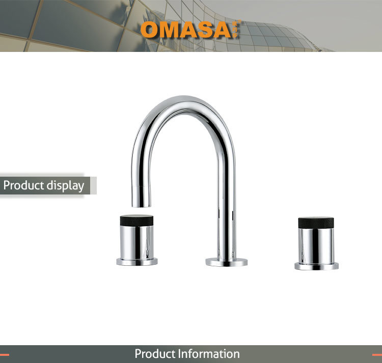 Double Handle Brass Basin Mixer with Three Hole