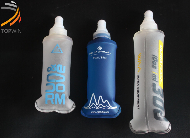 8oz/237ml TPU Transparent Portable & Foldable Running Water Bottle/Soft Running Flask