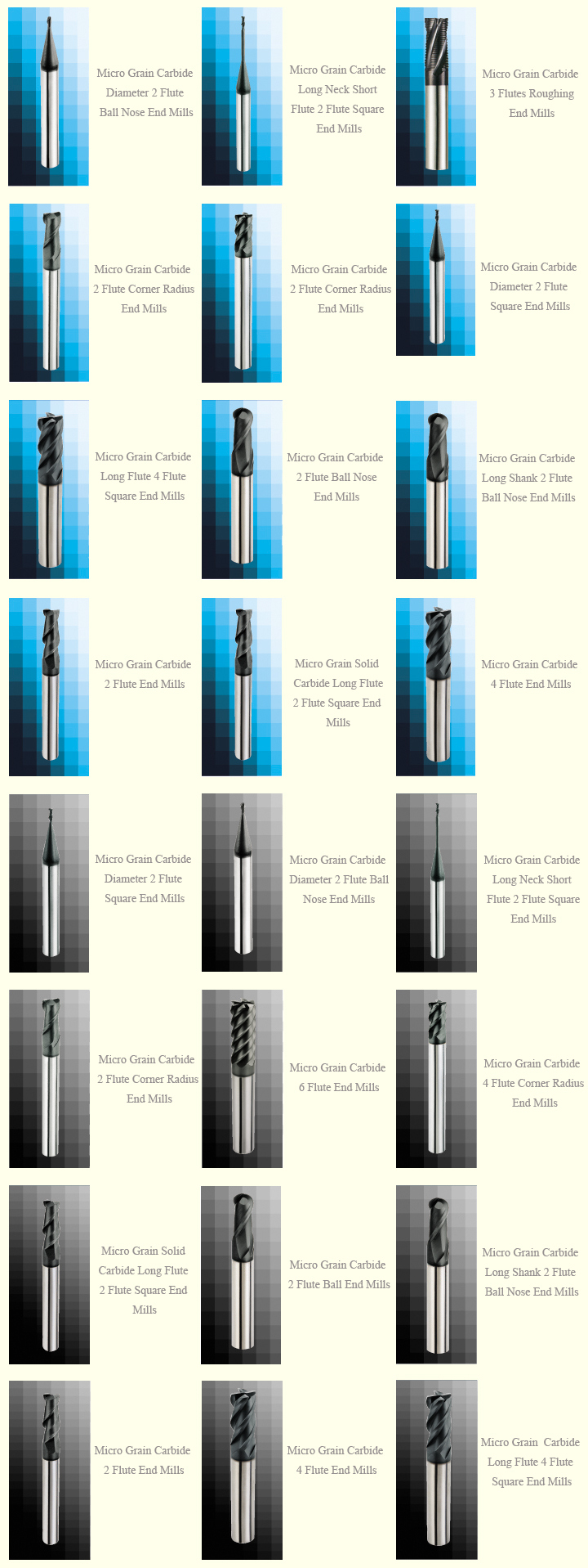 HRC45/55/60/65/68 30 Degree 45 Degree Flat Ball Nose Square Carbide Milling Cutter