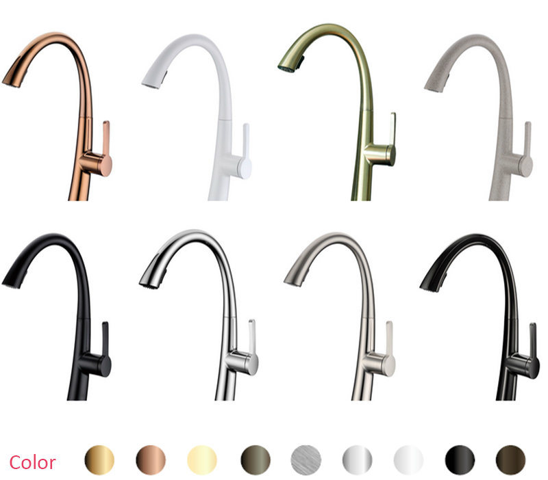 Luansen Black Flexible Water Tap Pull out Kitchen