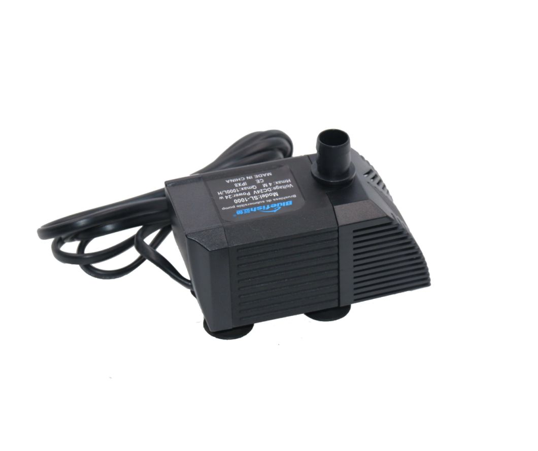 DC 24V Flow 1000L/H High Efficiency Fish Pond Submersible Sea Water Pumps