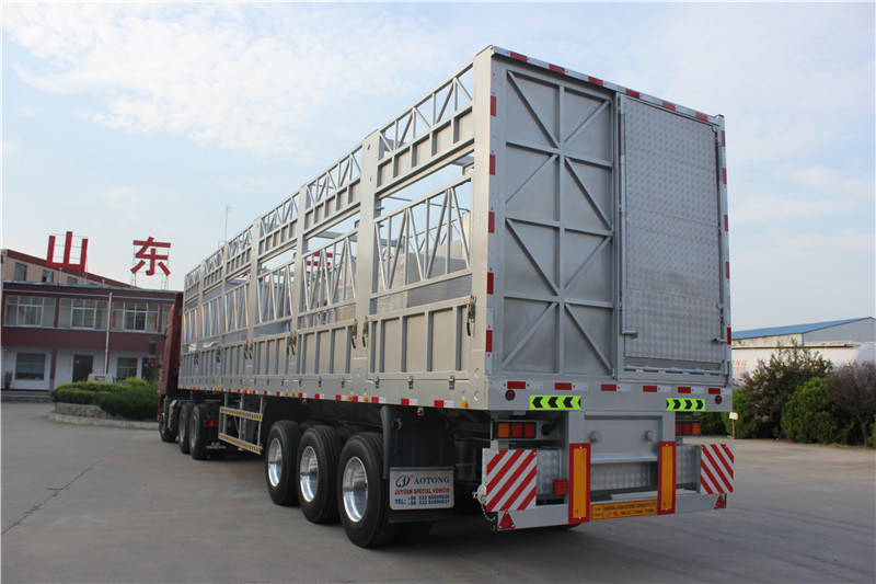 50 Tons Tri-Axle Stake Dropside Bulk Cargo Aluminum Semi Trailer for Sale