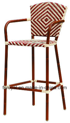 Outdoor Wicker Bar Chair Rattan Weaving Bar Stool Garden Wicker Bar Chair Patio Weaving Bar Set Club Wicker Bar Chair