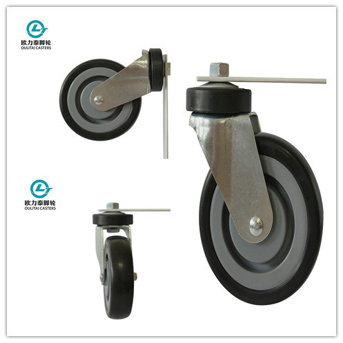 5 Inch PU Shopping Trolley Caster (heavy duty)