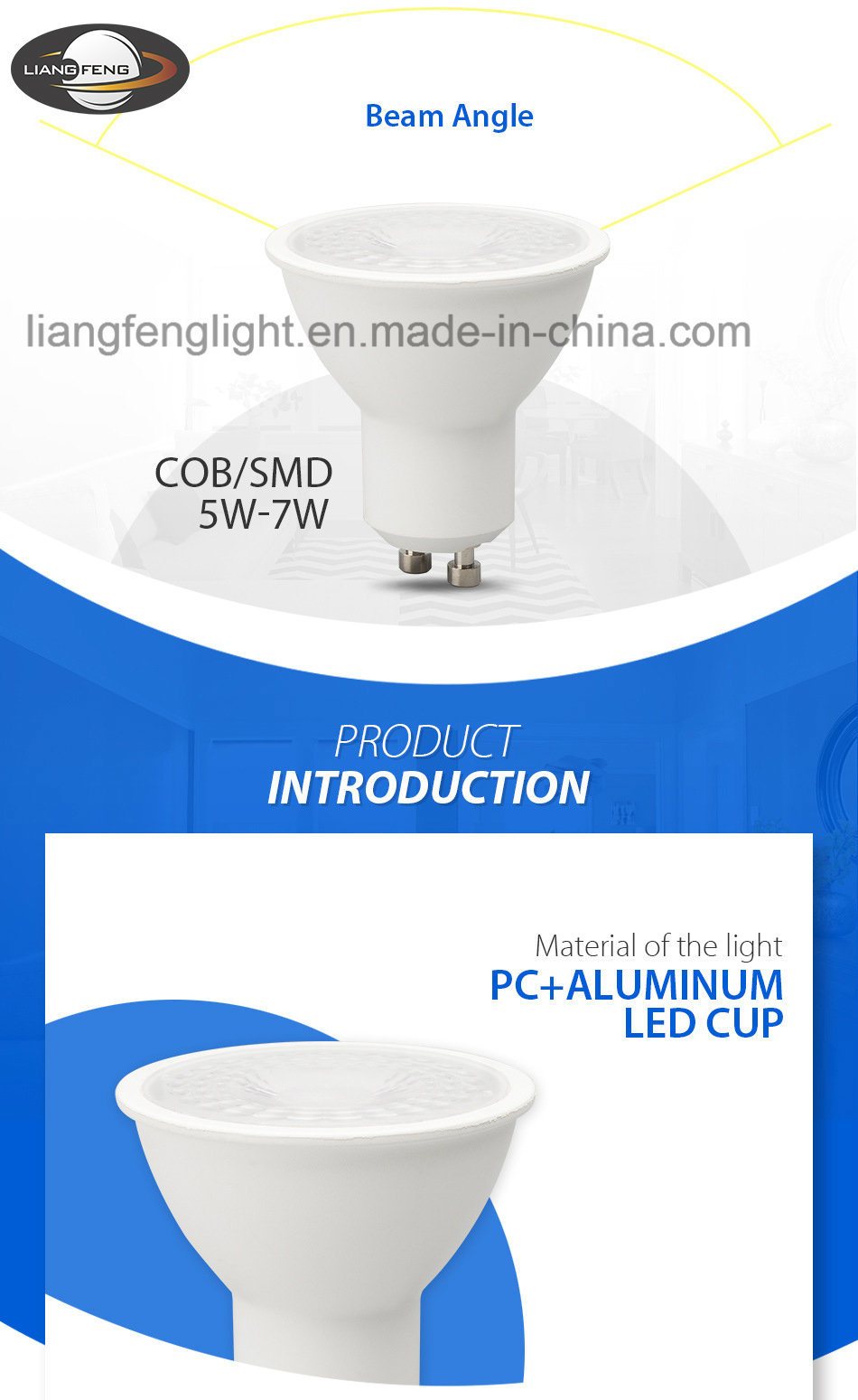 LED RGB MR16 GU10 Gu5.3 5W LED Lamp Cup Spotlight