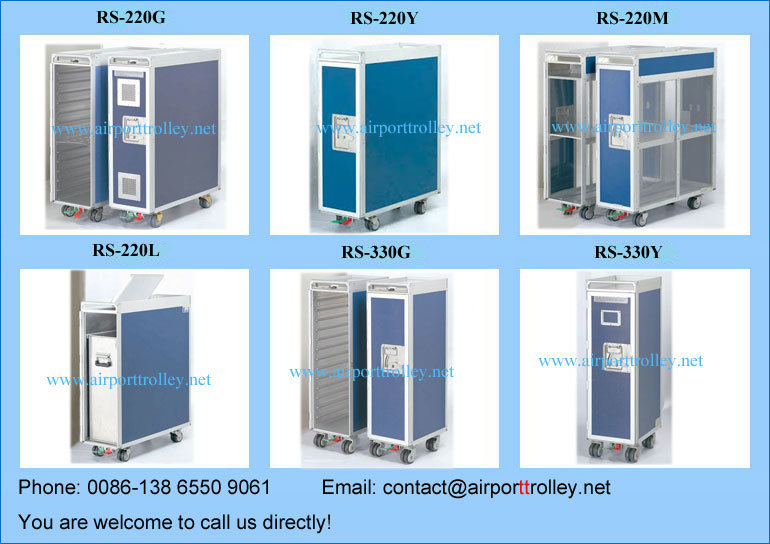 Aluminum Alloy Inflight Aircraft Airline Service Cart