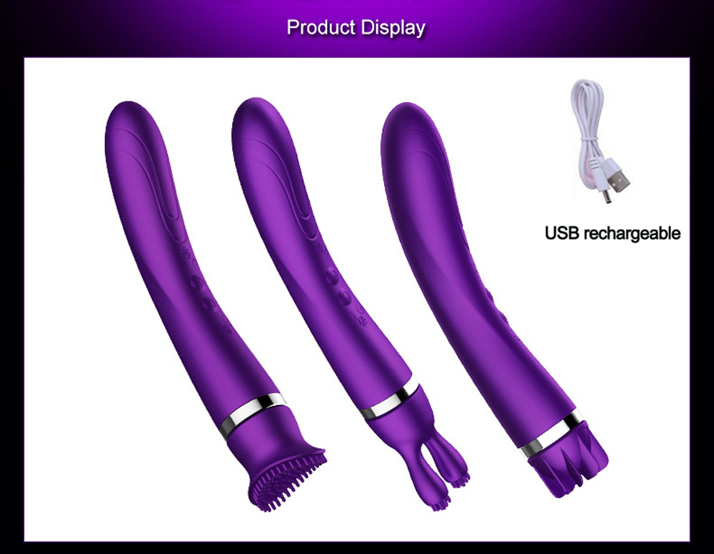 Heating Sex Toys for Women Dual Vibrator Magic Wand Massager G-Spot Vibrator