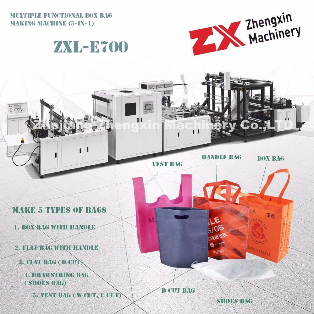 Box Bag Making Machine with Online Handle Zxl-E700