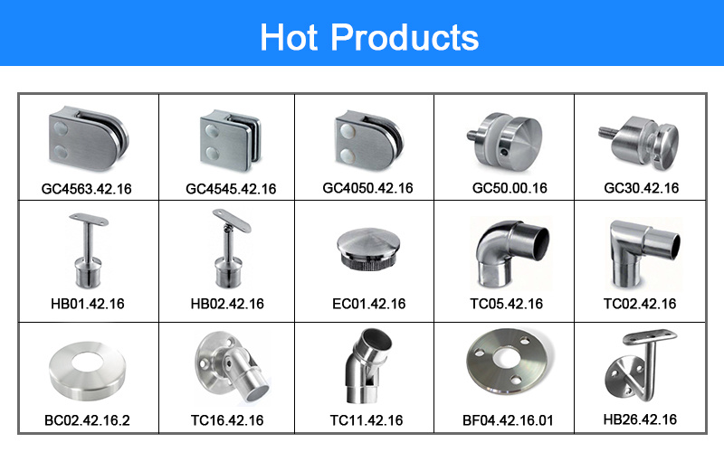 Railing Post Stainless Steel Hardware Accessories with Bar Holder H970mm-1180mm Wall Mounting Flange Base Post