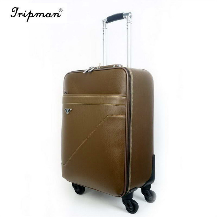 Business Bags with Wheels and Cases PU Leather Trolley Luggage