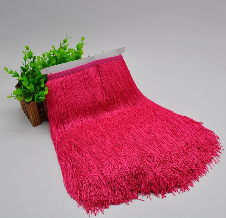 High Quality 30cm Polyester Fluorescence Color Chainette Fringe for Dance Dress