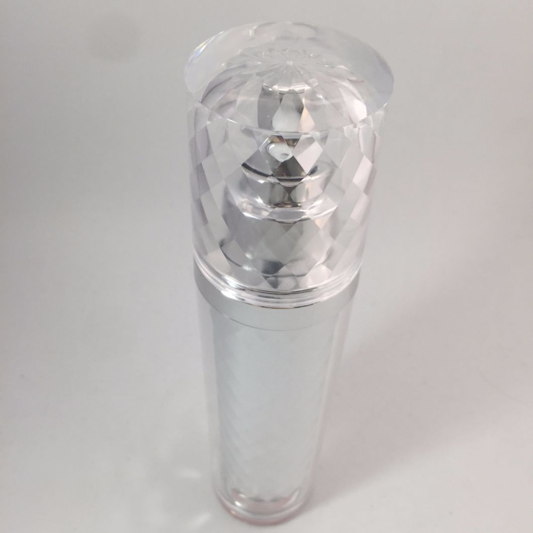 Luxury Acrylic Round Diamond Shape Lotion Bottles for Cosmetic Packaging