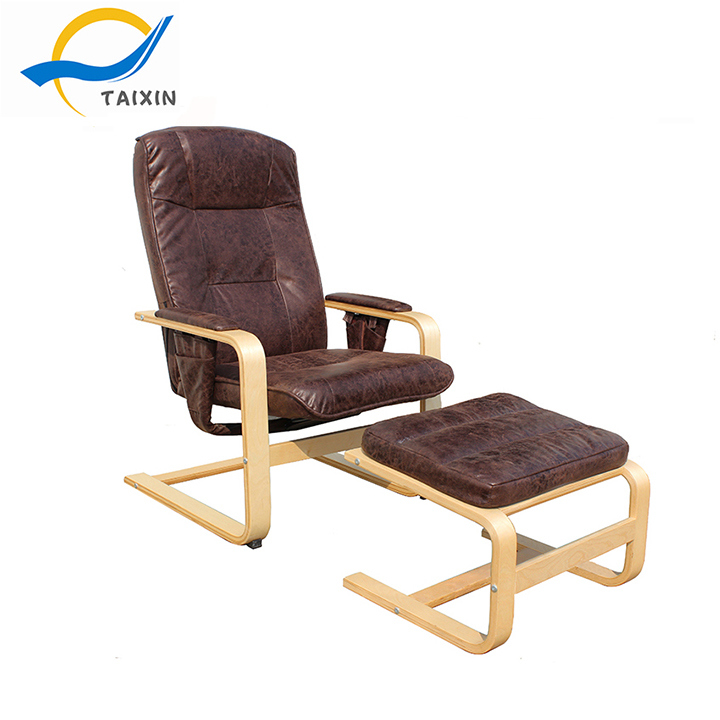 Adjustable PU Fabric Relax Chair with Footstool