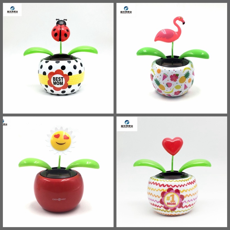 BSCI, Wca, Sqp, Wal-Mart Factory Certified, Solar Powered Dancing Lady Bug Flower/Solar Toys Lady Bird (multi Color)