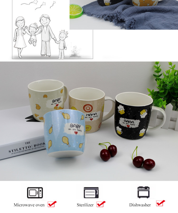 New Arrival Promotional Gift Family Ceramic Coffee Cup