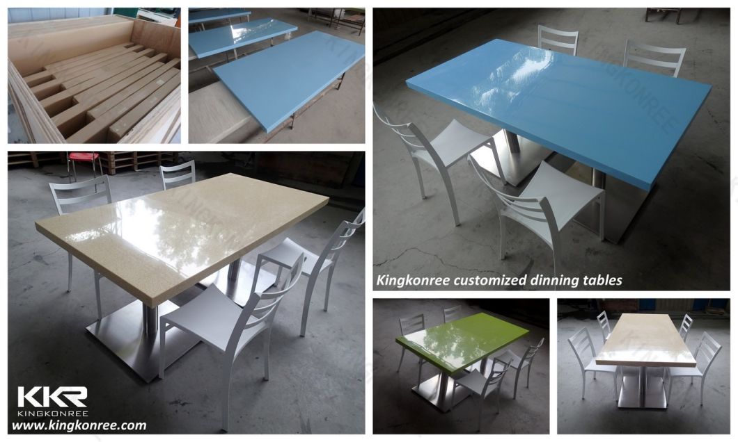 Marble Stone Food Court Dining Table Top for Cafeteria