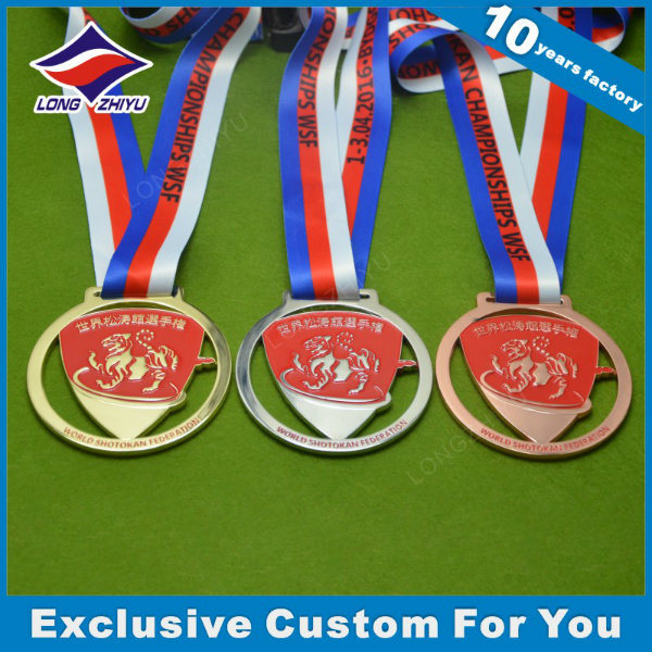 2016 China Custom Donut Shape Olympic Metal Medal with Ribbon