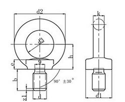 Stainless Steel Rigging Eye Bolt DIN580 SS304/316