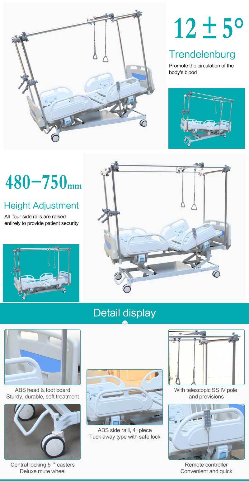 Electric Adjustable Orthopedics Traction Medical Bed