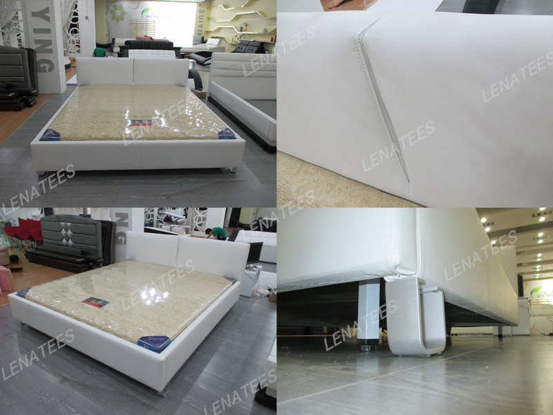 S245 Contemporary Leather Bed Design Furniture