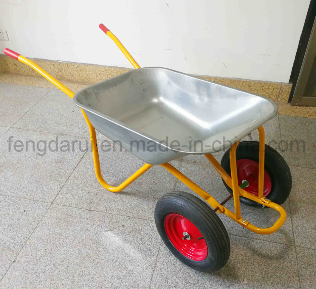 Qingdao Hot Selling Wheel Barrow with Double Wheels Wb5009t