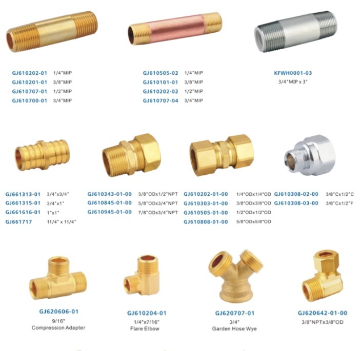 Customize Brass Connectors, Pipe Connector, Adaptor, Brass Thread Fitting/Joint with Factory Price