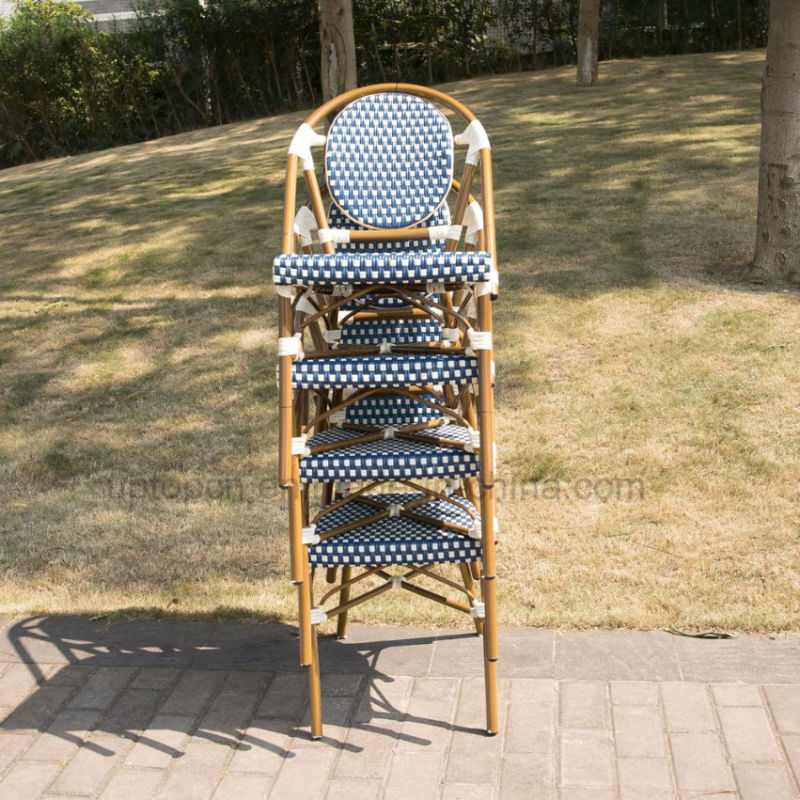 French Style Outdoor Restaurant Cafe Aluminum Rattan Chair (SP-OC443)