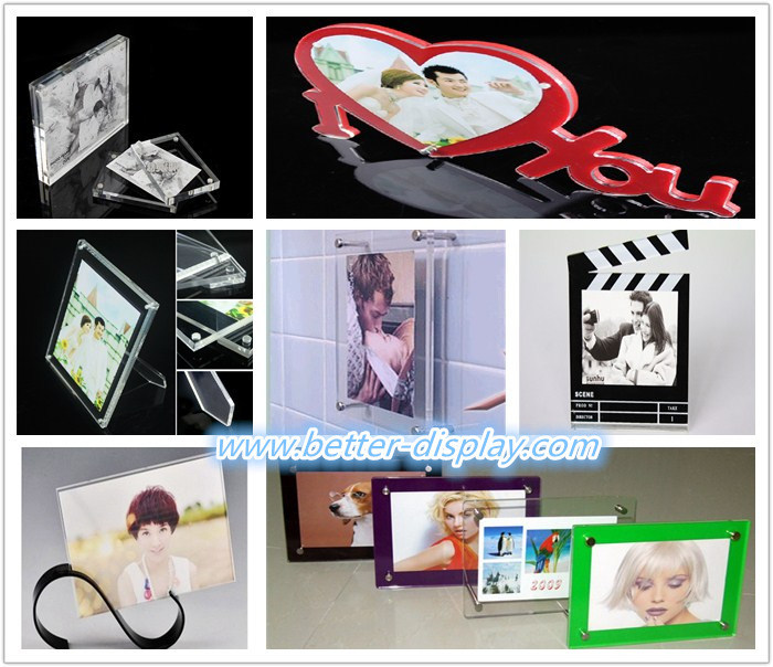 Professional Manufacturers of Clear Acrylic Photo Frame with Magnets (BTR-U1007)