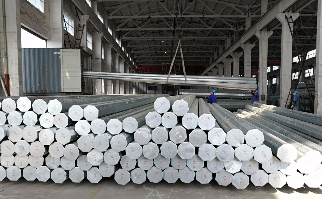 Galvanized Conical Polygonal Electric Metal Post Steel Pole