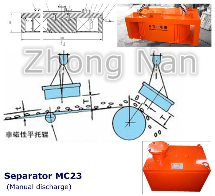 Rectangular Electromagnetic Separator for Conveyor Belt Mc23