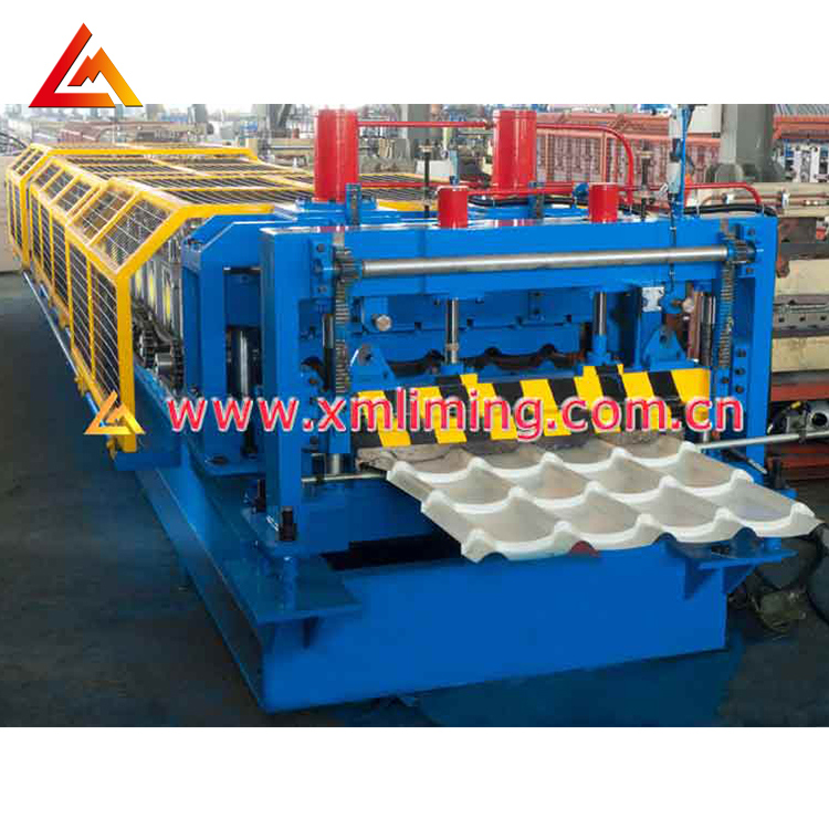 Xiamen Liming Competitive Price Corrugated Cold Glazed Tile Roll Forming Machine for Roof Profile