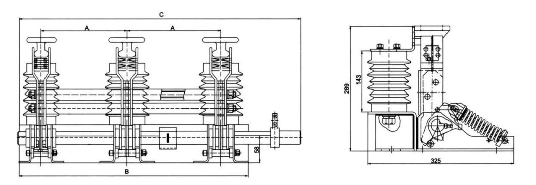 12kv Earthing Switch Jn15-12 (7.2) /40