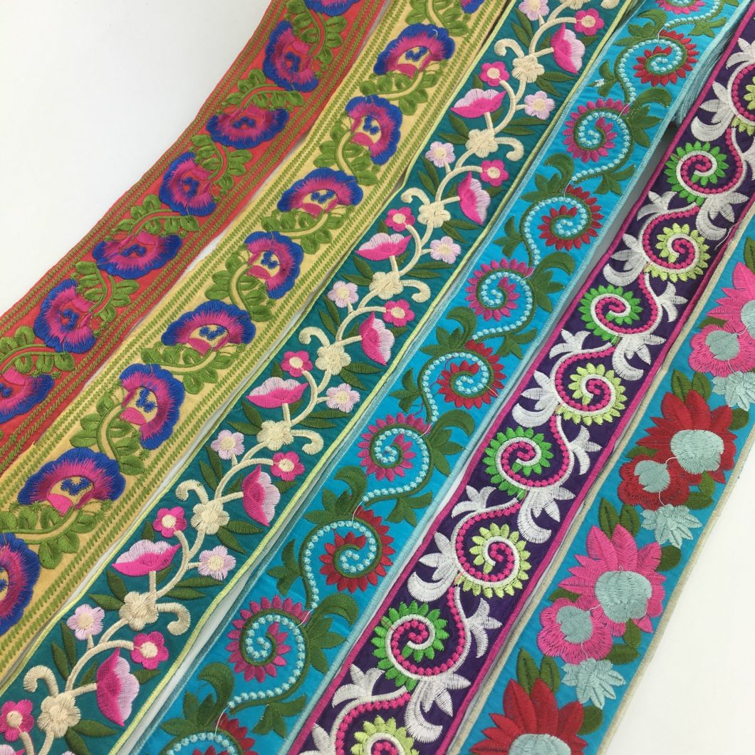 Custom Embroidery Woven Braid Jacquard Trim Type Nylon Jacquard Tape in Webbing