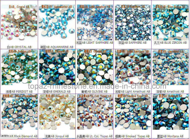 Strass Glass Stone Crystals Real Stones Non-Hotfix Coating Rhinestones and Crystals for T Shirt (SS20-3A Sunset)