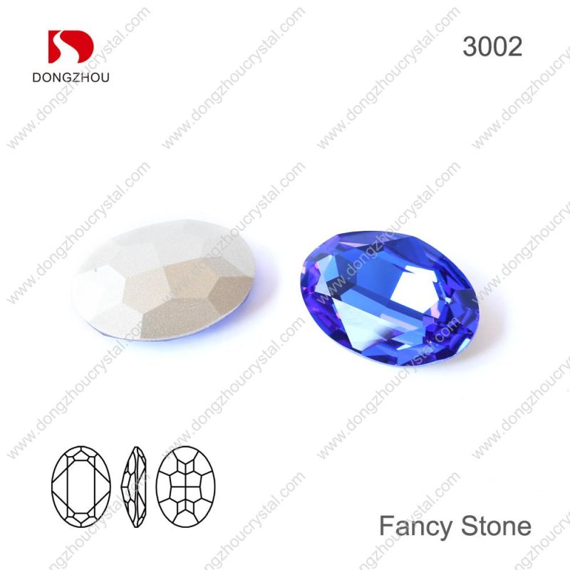 Dz-3002 Top Quality K9 Material Pointed Back Crystal Stone Jewelry Accessories