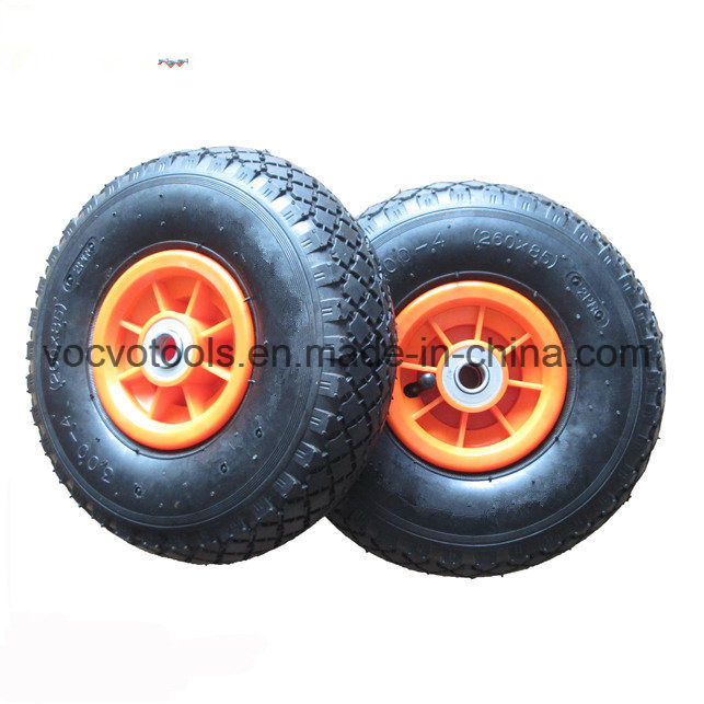 High Quality Inflatable Tires Pneumatic Rubber Wheel 3.00-4 Trolley Barrow Trolley Wheel Garden Cart Wheel