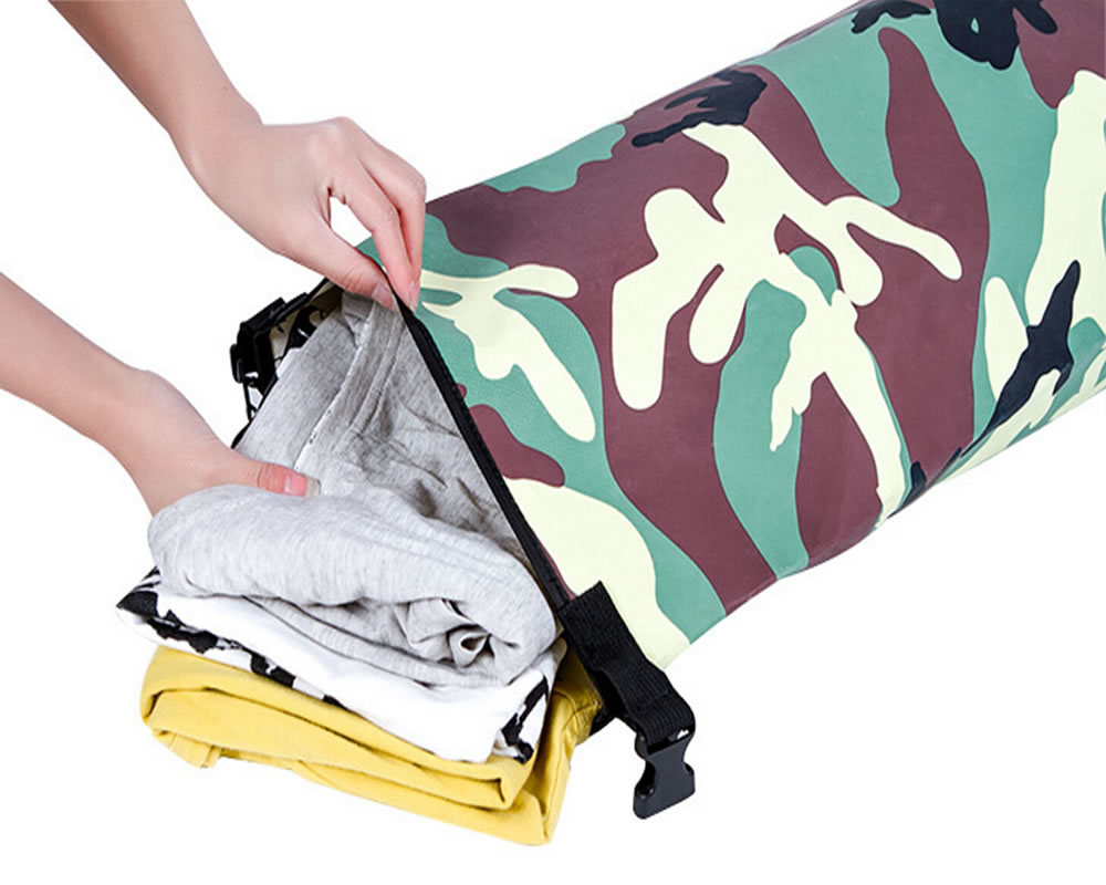 Water-Resistant Floating Camouflage Dry Bag for Rafting Diving Fishing Boating
