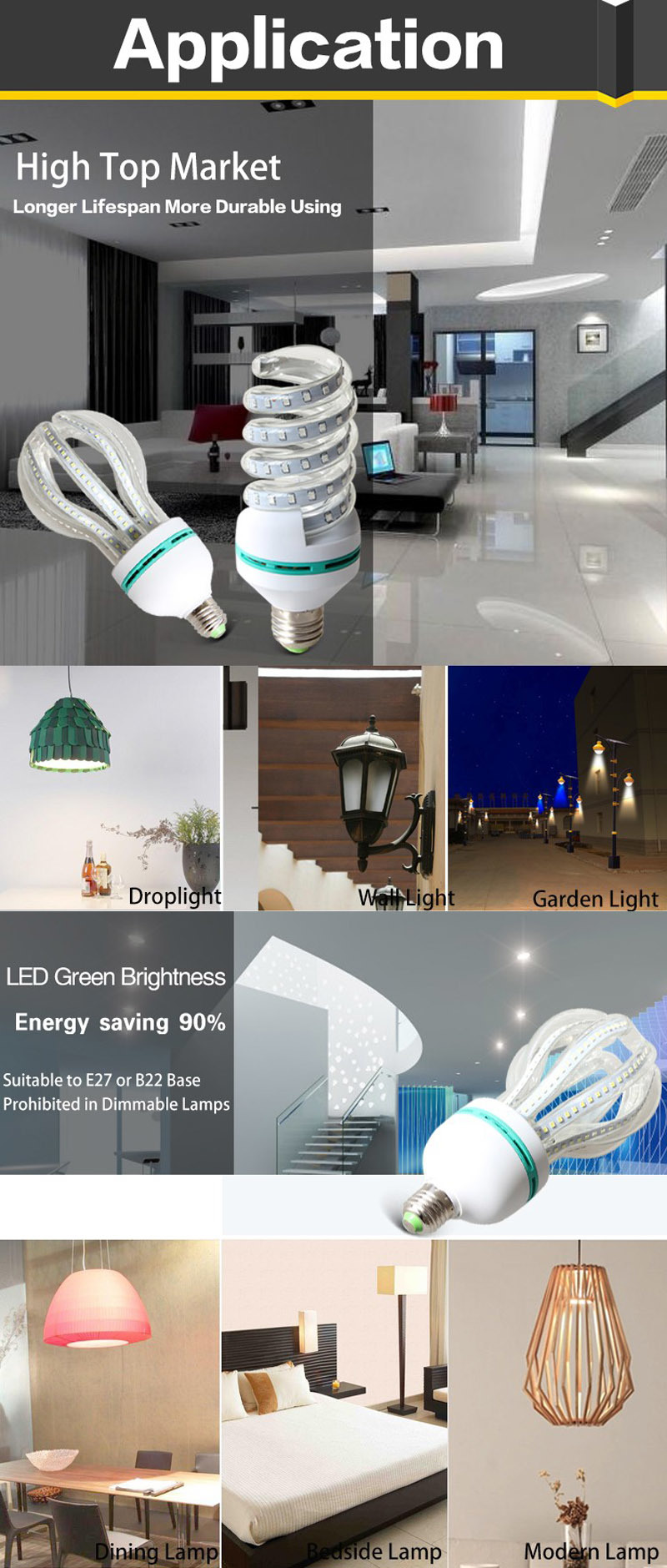 LED Energy Saving Lamp spiral Type E27 16W (pH6-3017)