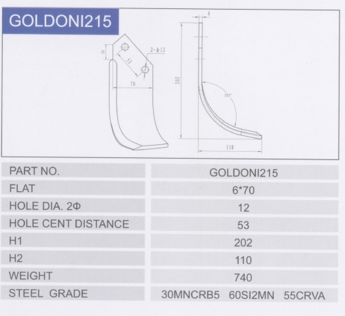 Rotary Tiller Blade for Rotavator