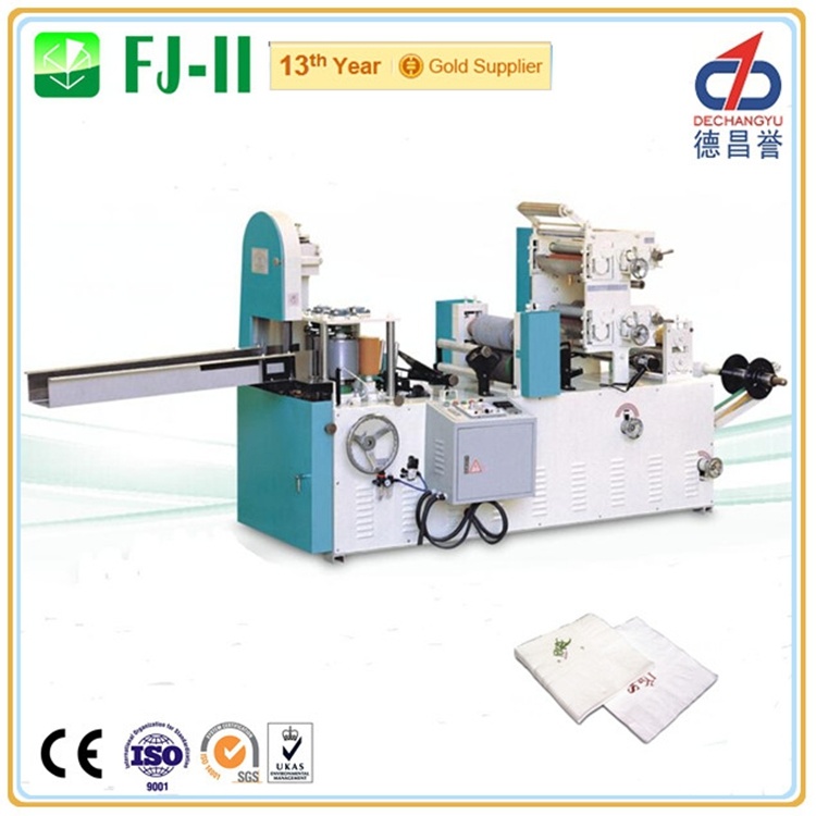 Ce Certification Fj-II Color Printing Paper Napkin Machine