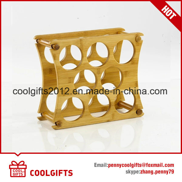Home Decoration Bamboo Wooden Antique Style Wine Rack
