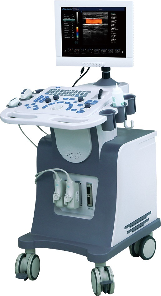 Medical 4D Diagnostic Color Doppler Ultrasound Machine Trolley Price