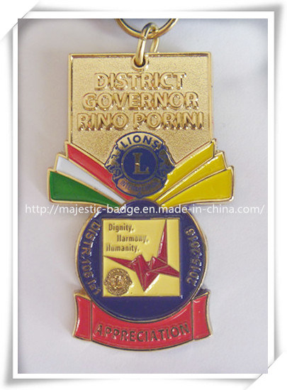Customized Zinc Die Cast Soft Enamel Gold Plated Medal