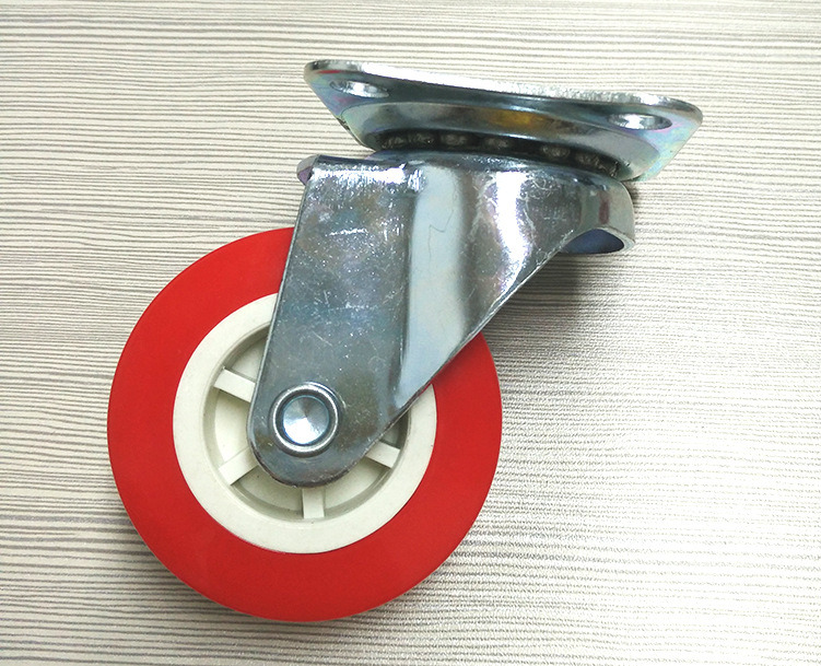 2 Inch Industrial Gray Rubber Caster Swivel Caster Without Brake