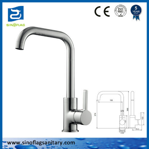 Single Handle Kitchen Water Mixer Brass Sink Faucet Tap