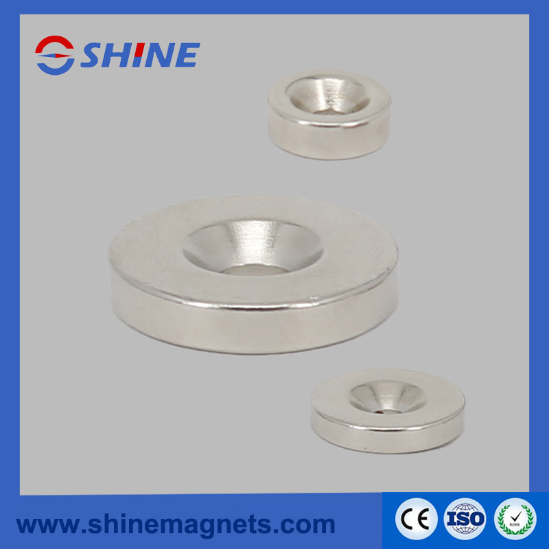 NdFeB Ring Countersunk Magnet with Nickel Coating