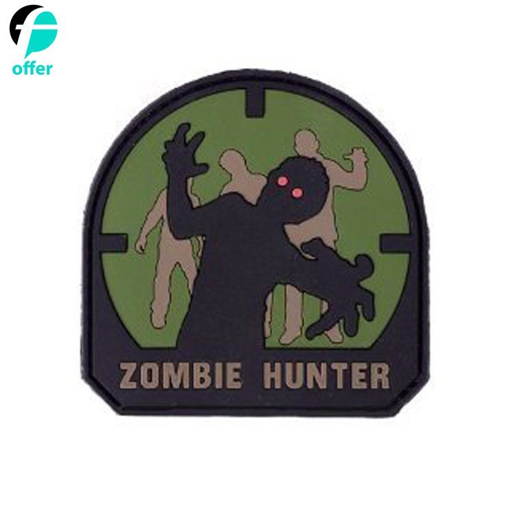 Military Zombie Hunter PVC Rubber Patch